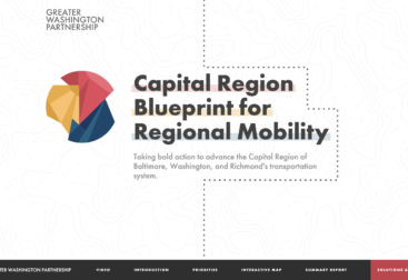 Screenshot of the Greater Washington Partnership Regional Mobility site