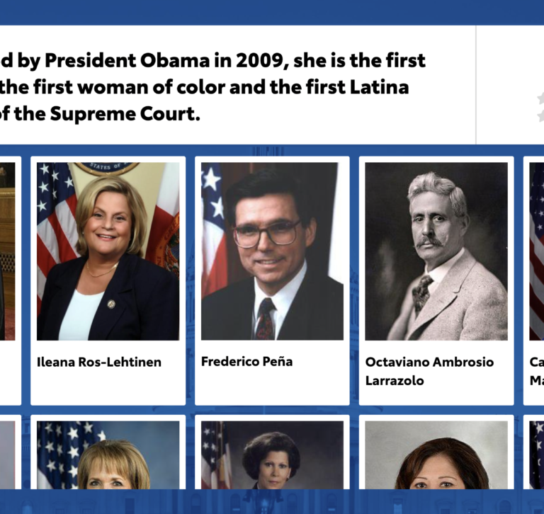 Screenshot of the Toyota Hispanic Heritage Quiz